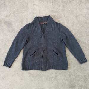 Mexx Men's Button Down Wool & Linen Cardigan Sweater Size XL Green